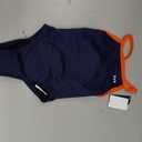 TYR Girls Hexa Diamondfit Swimsuit, Navy/Orange, 22
