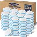 100 Count Toilet Bowl Wand Refills, Disposable Toilet Cleaner Refills, Disposable Wand Heads Compatible with Clorox and the Most Toilet Brushes