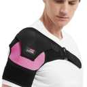 Shoulder Brace for Men and Women Rotator Cuff - for Bursitis, Dislocated AC Joint, Labrum Tear, Tendonitis,Neoprene Compression Support Sleeve for Men and Women (Pink L-XL)