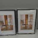 8x12 Picture Frame Set of 2, Black Brushed Thin Metal Aluminum Photo Frame with HD Glass, Fit 6x8 with Mat or 8 x 12 without Mat for Table and Wall, 2 Pack