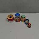 AMOR PRESENT Nutcracker Nesting Dolls, 5pcs Russian Matryoshka Dolls Christmas Nutcracker Figures Handmade Wooden Set (Multicolor)