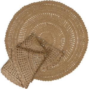 Braided Jute Rug - 4ft (48") Round, Area Rug for Living Room & Dining Room