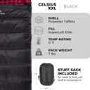 Teton Celsius XXL Sleeping Bag, Cold Weather Sleeping Bags for Adults and Kids, Camping Made Easy and Warm. Compression Sack Included, 35F, 25F, 0F, 20F Degree