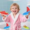 Boat Bath Toys, 3 PCS Toddler Pool Toys for Water Play, Plastic Toy Boats for Toddlers 1-3, Kids Ages 3-5