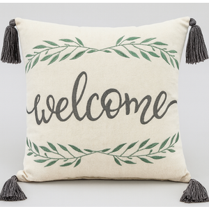Creative Products Welcome 18x18 Spun Poly Pillow, 1PC