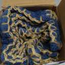 MIULEE Pack of 2 Couch Throw Pillow Covers 20x20 Inch Dark Blue Farmhouse Decorative Pillow Covers with Stitched Edge Soft Chenille Solid Dyed Spring Pillow Covers for Sofa Bed Living Room