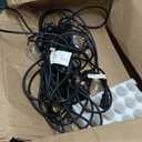 Magictec LED Shatterproof String Lights Commercial Grade with 15 Hanging Sockets 48 Ft Black Outdoor Weatherproof Cord Strand for Patio Garden Porch Backyard Bistro Gazebo Party Deck Yard