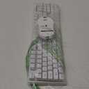 RedThunder K10 Wireless Gaming Keyboard and Mouse Combo, LED Backlit Rechargeable 3800mAh Battery, Mechanical Feel Anti-ghosting Keyboard + 7D 3200DPI Mice for PC Gamer (White) (White)