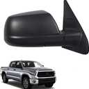 Side Mirror Car Door Mirror Fits for Toyota Tundra 2014-2021 Sequoia Right Driver Side | Power Adjustable Glass |Heated |TO1321302 | TEXTURE BLACK (RH)-5 Wires