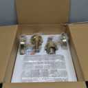 Emak Brushed Gold Sconces Wall Decor Set of 2, Modern Bathroom Light Fixtures Wall Sconce with Clear Glass Shade for Bathroom, Bedroom, Living Room, Hallway, WS085-BGD-2PK (13 inch - 2PC)