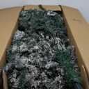 9 ft. Unlit Premium Snow Flocked Hinged Artificial Christmas Tree with Metal Stand