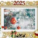 Christmas Snowflake 4x6 Picture Frame Christmas Metal Display Photo Frames with Red Rhinestone High Definition Glass Front Gift Ideas Tabletop Home Decorative (2025 Snowman, Golden)