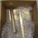 Mega Handles Glamor Dummy Lever, Door Handle Set for Closet or French Doors, Single Side Door Levers, Non-Turning, Fits All Standard Door Sizes, Screws Included - Satin Brass (2 Pack)