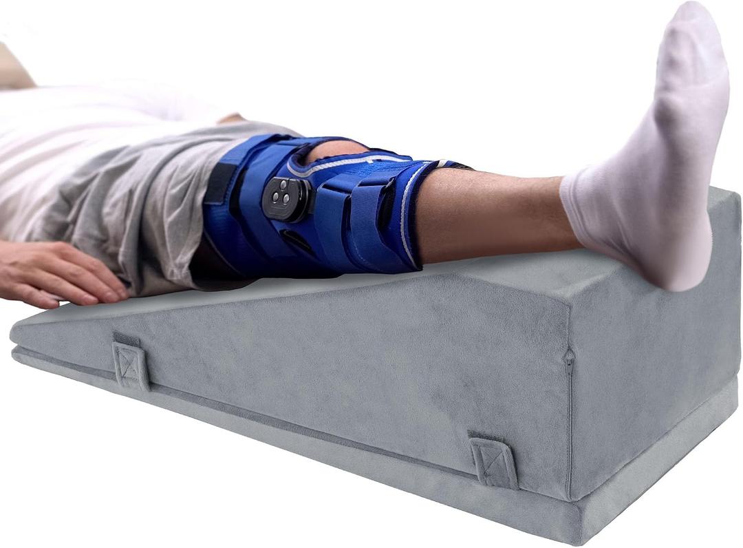 ROYALAY Leg Elevation Pillows for After Surgery, Adjustable Height Knee Surgery Recovery Equipment, Knee Replacement Recovery Aids for Hip Ankle Pain Relief Patent Pending, Single Leg, 29.5inx13inx10in