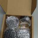 4 Pack Clear Small Glass Jars with Lids and Inner Liners, 30 ml Reusable Small Glass Containers for Creams, Lotion, Cosmetic, Spice, Powder