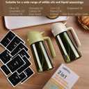 SWEET VIEW 2PCS Olive Oil Dispenser and Oil Sprayer 16oz/470ml Glass Light-Proof Oil Pourer for Kitchen Air Fryer, Cooking, Salad, and BBQ, with Stickers