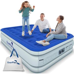 EnerPlex King Air Mattress with Built-in Pump, 16" Raised Inflatable Bed