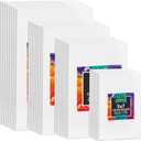 KEFF 32-Pack Bulk Canvas for Painting, 8 of 5x7, 8x10, 9x12, 11x14 Canvas Boards for Painting, Art Supplies for Adults & Kids - 100% Cotton Primed Painting Canvas for Acrylic, Oil, Watercolor, Tempera