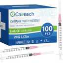 Kid2Kit 100PCS 1mL 29 Gauge 1/2in for Scientific Lab Refilling, Industrial Dispensing, Measurement, Individually Wrapped