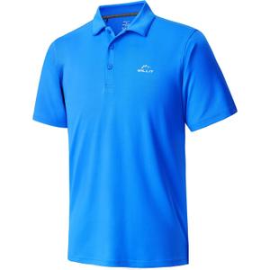Willit Men's Golf Polo Shirt Short Sleeve Quick Dry Athletic Tennis Casual Shirts Golf Shirts for Men (Blue, M)