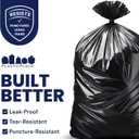 Plasticplace 65 Gallon Trash Bags │ 3.0 Mil │ Black Heavy Duty Garbage Can Liners │ 50” X 48” (50Count)
