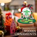 3 x HEXMOZ Golf Christmas Ornaments 2025 - Christmas Golf Gifts for Men - Golfing Gifts for Golfers, Players, Fans - Cool Sports Present Ideas, Holiday Tree Decorations - Wood Xmas Ornaments (Golf Let's Par Tee)