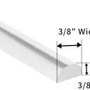 Dalrun Clear Acrylic Shower Threshold 3/8" X 3/8" (WxL) for Frameless Shower Door, Transparent Shower Dam Shower Splash Guard 39" Long,Half Round,Peel and Stick