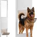 VEVOR Dog Door for Sliding Glass Door, 91 to 96 in Adjustable Height, Aluminum Alloy Frame with Metal Rotating Hinges, Lock Design, 13 5/8 x 23 5/8 in Flap, Sliding Glass Pet Door for Renters