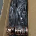 OIKA Hangers 50 Pack No Shoulder Bump - Space Saving Huggable Closet Hangers with 360° Rotating Hooks, Heavy Duty Non-Slip for Shirts, Pants, Coats (Black) (black-17.7inch)