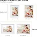 Egofine A2 Picture Frames Set of 2 Matted for A3 - Solid Wood Acrylic Plexiglass Front for Wall Mounting Hanging Vertically or Horizontally, White - 16.5 x 23.4 in