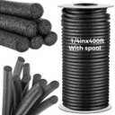 MotiMind 1/4 Inch X 400 ft Foam Backer Rod for Gap, Black, 1 Roll