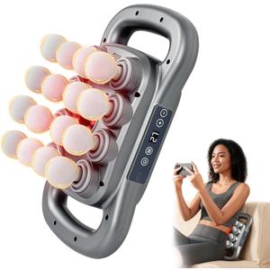 16-Head Deep Tissue Massage Gun 2026, Portable Handheld Back Massager, 9 Modes & 9 Intensity Levels Electric Percussion Muscle Body Massager for Neck and Shoulder Pain Relief, Gifts for Men & Women
