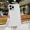 Compatible with iPhone 13 Pro 6.1 Inches Case, Ultra-Thin Soft Liquid Silicone Shock Resistant Fashion Mobile Phone Cover Designed for Men and Women(White)