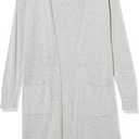Amazon Essentials Women's Lightweight Longer Length Open-Front Long-Sleeve Cardigan Sweater, L