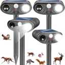 2026 Animal Repellent Outdoor Squirrel Raccoon Sonic Fortress Pro Deer Repellent Devices with Light for Garden, Motion Activated Cat Deterrent to Scare Rabbit Fox Skunk Dog for Yard Lawn Farm (4)