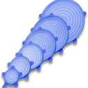 Ceybo Reusable Silicone Stretch Lids for Food Storage Containers Bowls, Pots and Cups, Leak-Proof - Blue (6 Pcs)