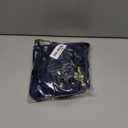 ZAFUL Strapless Metallic Cutout Bandeau Bikini Set High Leg Bikini Sets Glitter Swimsuit Cute Bathing Suits Deep Blue M