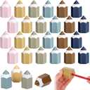Aodaer 96 Pieces Pencil Sharpeners Crayon Shaped Sharpener Boho Colored Pencil Sharpeners with Cover Manual Handheld Pencils Sharpener for School Home Office Classroom Gift Supplies, 6 Colors