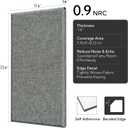 Olanglab Fiberglass Acoustic Wall Panels 4 Pack, 11.8'' x 23.6'' Sound Panels, Fabric Wrapped Sound Proof Panels for Walls (Dark Grey)