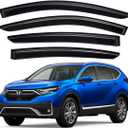 Lightronic Extra Durable Outside Mount Auto Vent Window Visor, Fits 2016-2022 Honda HR-V (HRV), UV Protection Rain Guard, Original Wind Deflector, No-Drill Easy Install, Dark Smoke, 4-Pcs