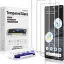[3 Pack] Google Pixel 7 Pro Screen Protector Glass 3D Curved Tempered Glass Shield Support Fingerprint Unlocking, Scratch & Impact Protection, Full HD Clear & Touch Smoothly for Pixel 7 Pro 5G