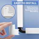 170in Wall Cable Hider Kit, YCLYC Cord Hider Wall Cord Cover for 2-3 Cords, Wire Hiders for TV on Wall, White Wall Cable Management Kit, Paintable Wall Wire Cover 10 x L17in W0.95in H0.55in
