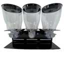 Black Triple Canister Commercial Cereal Dispenser