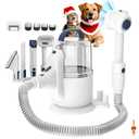 Pet Grooming Kit,Vacuum with 3 Suction Modes, 4 Brush Attachments, 2.5L Dust Cup for Dog,Cat Shedding, Hair Removal and Grooming