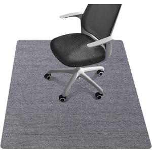 Office Chair Mat - for Hardwood Floors, Large Non-Slip Easy-Clean Floor Protection Blanket (Grey, “48 x 36in”).