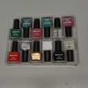 OpenLive 12 PCS Nail Polish Set 10 Color With 2PCS Base and Top Coat Quick Drying Fall Nude Brown White Red Color Holiday Gift for Her 5ML