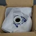 13" China Ceramic Vase Blue and White Porcelain Chinese Handmade Decorative Flower Vase for Living Room, Home Decor, Office, Table Centerpiece (lianhua)