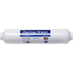 iSpring FT15US Inline Post Carbon Replacement Water Filter Cartridge for RO100/PH100 Reverse Osmosis Systems, Made in USA, 1 Count