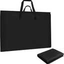 ZKOO Light Weight Art Portfolio Bag, 36 x 48 Extra Large Art Portfolio Case Light Weight Waterproof Poster, Studio Collection Tote for Artwork, Poster, Sketch Drawing, Canvas (36"*48"-Black)