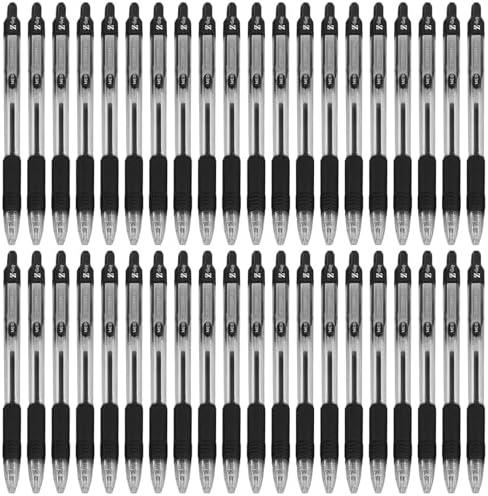 Zebra Z-Grip Retractable Ballpoint Pen 1.0mm Point Size Black Ink 40 Pack